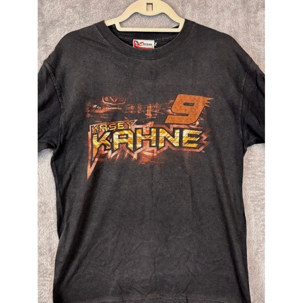 Chase Authentics Kasey Kahne NASCAR T-Shirt Mens Medium Black Dodge Racing Tee 9